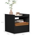 Ver imagem 3 de Mesa Cabeceira Suspensa Minerva Preto Nature