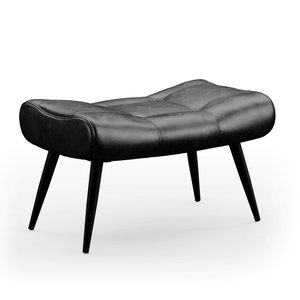 Puff Sher Corano Preto Pés Palito de Ferro - D'Rossi