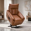 Ver imagem 1 de Poltrona Reclinável Elétrica com Elevação Lift Massagem e Aquecimento Velutti L07 Couríssimo Marrom