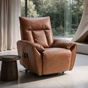 Ver imagem 7 de Poltrona Reclinável Elétrica com Elevação Lift Massagem e Aquecimento Velutti L07 Couríssimo Marrom