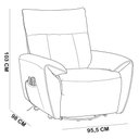 Ver imagem 6 de Poltrona Reclinável Elétrica com Elevação Lift Massagem e Aquecimento Velutti L07 Couríssimo Marrom