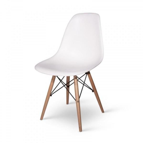 Cadeira Charles Eames Eiffel Wood Branca - 2