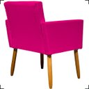 Ver imagem 5 de Poltrona Decorativa para Sala Recepção Consultório Nina Material Sintético Cores Pé Palito Castanho