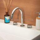 Ver imagem 5 de Torneira Para Banheiro Misturador Duplo Comando Choró Pingoo.casa - Prata