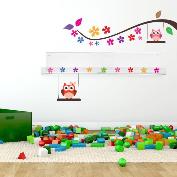 Livreiro de Parede Infantil Árvore das Corujas - 2