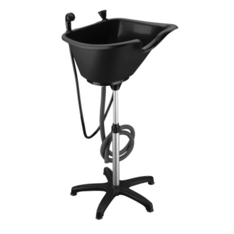 Lavatório de Cabelo Portátil Dompel Nuovo Facile 15kg Prático e Confortável Preto