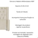 Ver imagem 2 de Kit Cabeceira e Calçadeira Baú Emma Veludo Solteiro 90 Cm