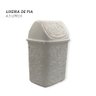 Cesto de Lixo Basculante Renda Floral 4,5 Litros Branco - 1