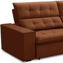 Ver imagem 6 de Sofá Retrátil Reclinável para Sala 3 Lugares 250cm Vincent F04 Veludo Terracota - Lyam Decor