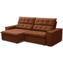 Ver imagem 7 de Sofá Retrátil Reclinável para Sala 3 Lugares 250cm Vincent F04 Veludo Terracota - Lyam Decor