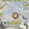 Papel de parede safári animal infantil para quarto de bebê M² PP89 - 2