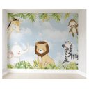 Ver imagem 1 de Papel de parede safári animal infantil para quarto de bebê M² PP89