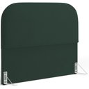 Ver imagem 5 de Cabeceira Cama Box Casal 160cm Lanna com Puff Recamier Doha W01 Suede Verde Musgo - Lyam Decor