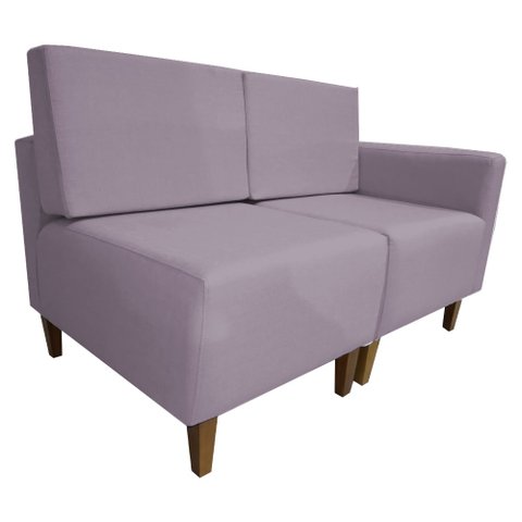 Poltrona Decorativa Alicia Lado Esquerdo Suede Rosê Pés Madeira Mz Decor