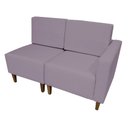 Ver imagem 2 de Poltrona Decorativa Alicia Lado Esquerdo Suede Rosê Pés Madeira Mz Decor