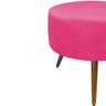 Puff Decorativo Sofia Redondo Suede Rosa Barbie - 4