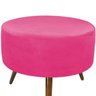 Puff Decorativo Sofia Redondo Suede Rosa Barbie - 3