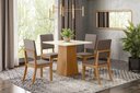 Ver imagem 1 de Mesa de Jantar Dora 90 4 Cad. Milla Amendoa - Henn