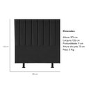 Ver imagem 2 de Cabeceira Estofada Cama Box Solteiro 90 Cm Alice Corino Cor:preto