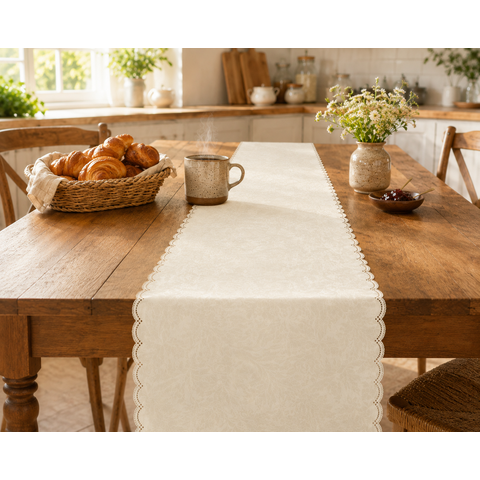 Trilho Caminho de Mesa Ibis Jacquard Impermeável 40x90cm