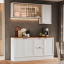 Ver imagem 1 de Cozinha Modulada 4 Peças com Tampo e Vidro Reflex Olivia Poliman