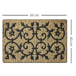 1 Tapete Porta Capacho Fibra Coco Antiderrapante 40x60 P2 - 6