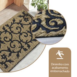 1 Tapete Porta Capacho Fibra Coco Antiderrapante 40x60 P2 - 5