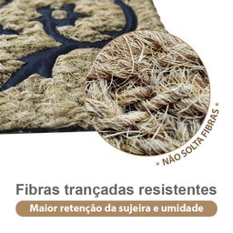 1 Tapete Porta Capacho Fibra Coco Antiderrapante 40x60 P2 - 4