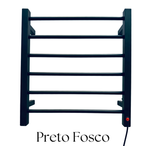 Toalheiro Térmico Concept Preto Fosco 220v - Fio Lado Direito
