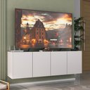 Ver imagem 1 de Rack para Tv até 50 Polegadas com 4 Portas Suspenso Multimóveis Mp1070 Branco