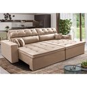 Ver imagem 1 de Sofá Retrátil e Reclinável 2,32m Luxos Cama Inbox Velusoft Bege