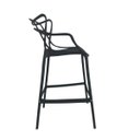 Ver imagem 3 de Conjunto 2 Banqueta Allegra Alta Master Preta Polipropileno