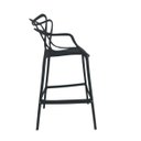 Ver imagem 3 de Conjunto 2 Banqueta Allegra Alta Master Preta Polipropileno