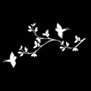 Ver imagem 1 de Adesivo Pássaro Canário Pombas Galhos:branco