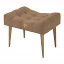 Ver imagem 1 de Puff de Apoio Requinte Pés Palito Suede Capuccino