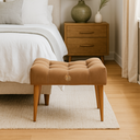 Ver imagem 3 de Puff de Apoio Requinte Pés Palito Suede Capuccino