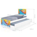 Ver imagem 2 de Bi Cama Juvenil Zap com Cabeceira Surfista