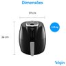 Fritadeira Elétrica Air Fryer Elgin Space Fryer 5 Litros 1450w - 220v - 6