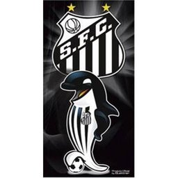 Toalha de Praia Buettner Veludo Estampado Mascote Santos - 1