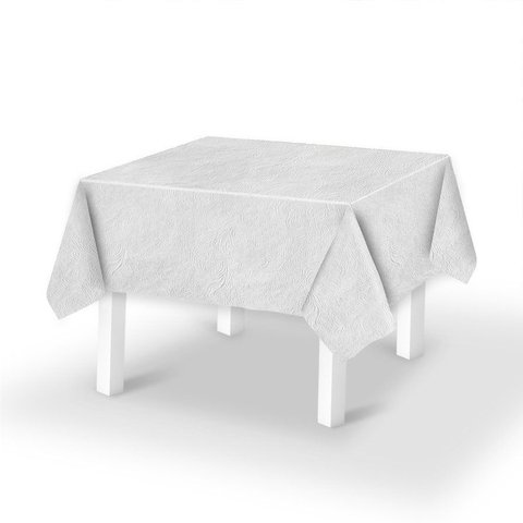 Toalha de Mesa Flanelada Quadrada 138x138cm:branca