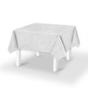 Ver imagem 1 de Toalha de Mesa Flanelada Quadrada 138x138cm:branca