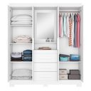 Ver imagem 4 de Guarda-roupa 4 Portas Nt 5015 Branco - Notável