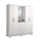 Ver imagem 1 de Guarda-roupa 4 Portas Nt 5015 Branco - Notável