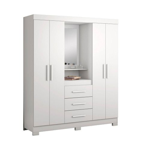 Guarda-roupa 4 Portas Nt 5015 Branco - Notável