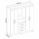 Ver mais imagens de Guarda-roupa 4 Portas Nt 5015 Branco - Notável