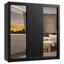 Ver imagem 2 de Guarda-Roupa Casal Madesa Mônaco 3 Portas de Correr com Espelhos Preto Cor:Preto