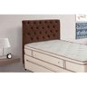 Painel de Cama Box Estofada Solteiro Embaixatriz Plus Suede Bege - Simbal - 3