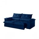 Ver imagem 2 de Sofá Istambul Retrátil e Reclinável Caixa Zero 240m Pillow de 15cm - Azul