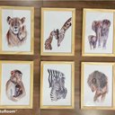Ver imagem 6 de Quadro Infantil Safari 6 Un A4 Vidro e Pendurador