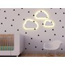 Kit 3 Luminárias Led Nuvens Decoração Quarto Infantil:branco Quente (amarelado) - 1